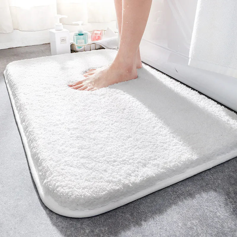 Ultra-Blød Luksus Bademåtte – Tykk, Blød & Skridsikker Badeværelsesmåtter Tech Butik Hvid Lille - 40 x 60 cm