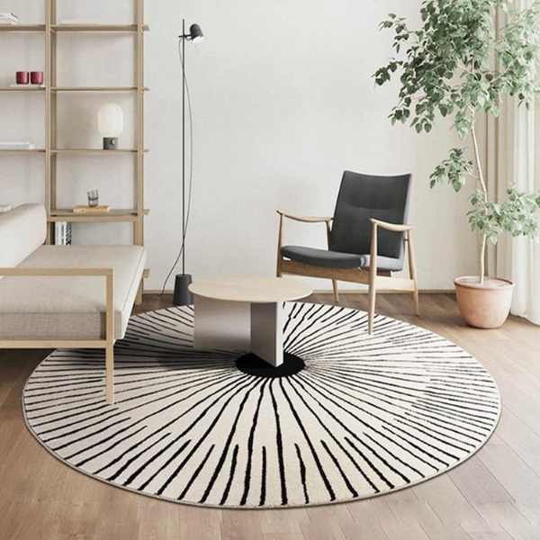 Bløde Geometriske Gulvtæpper – Moderne Komfort til Stue og Udendørsarealer Rugs Tech Butik D Rund