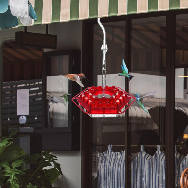 Kolibri-Foderautomat – Realistiske Blomsteråbninger & Stor Nektarskål Home & Garden Tech Butik