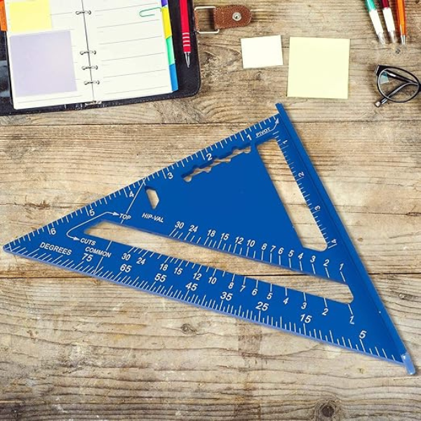 Træbearbejdnings Trekantslineal – Holdbart Design i Aluminiumlegering Measuring Tools Tech Butik