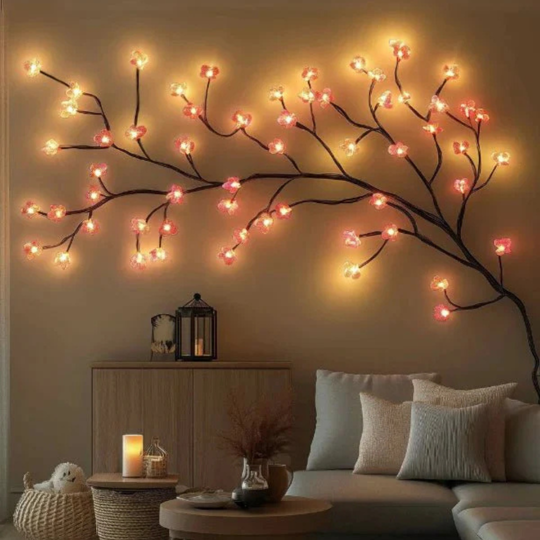 LED Oplyst Dekorativ Gren Væglampe – Naturlig Elegance & Varm Stemning home decor Tech Butik