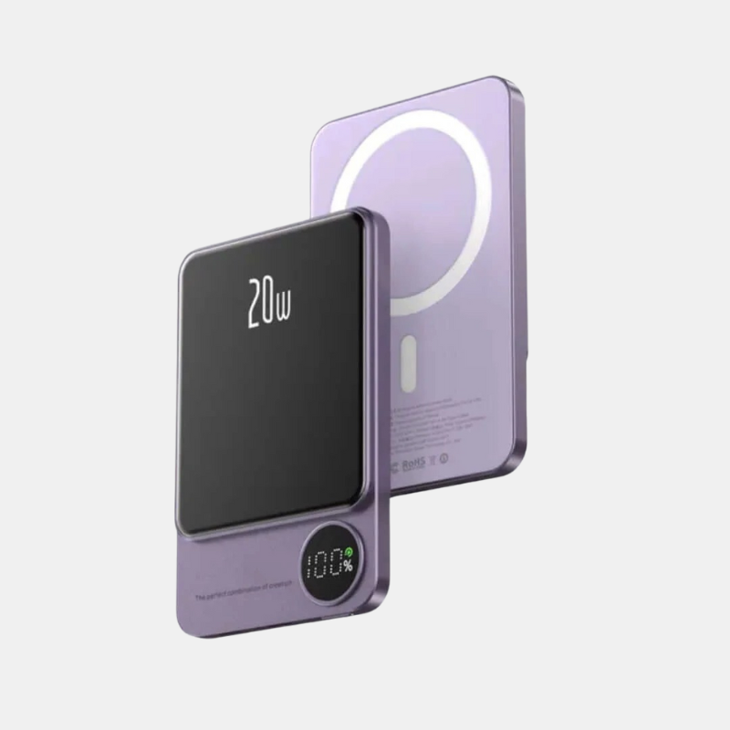 Trådløs Magnetisk Powerbank Power Bank Tech Butik Lyserød