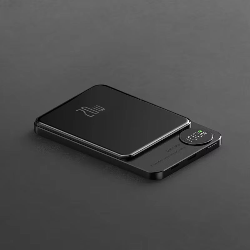 Trådløs Magnetisk Powerbank Power Bank Tech Butik Grå