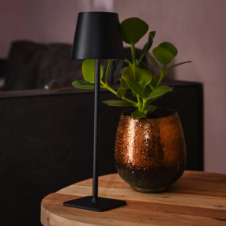 Trådløs genopladelig nordisk bordlampe til hyggelig atmosfære table lamp Tech Butik Sort