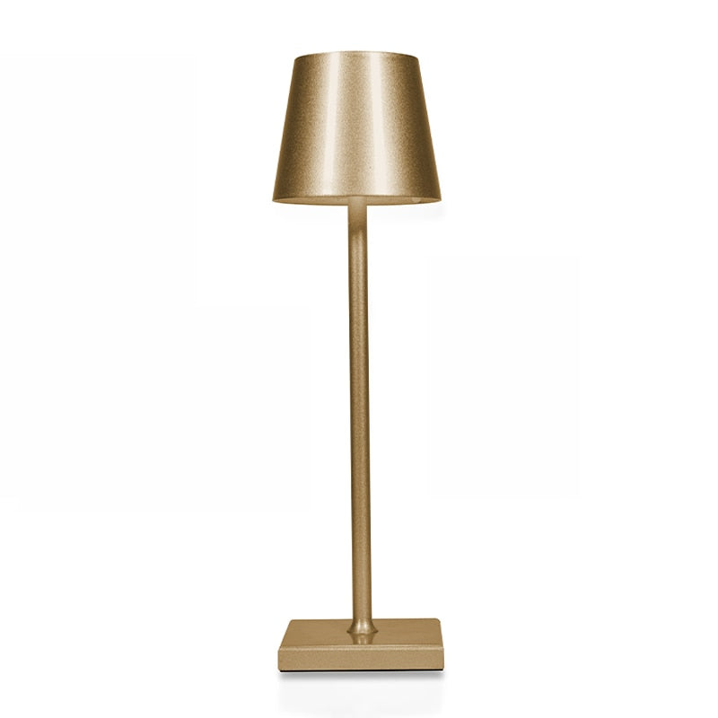 Trådløs Genopladelig Bordlampe – Moderne & Bærbar Belysning Belysning Tech Butik Guld