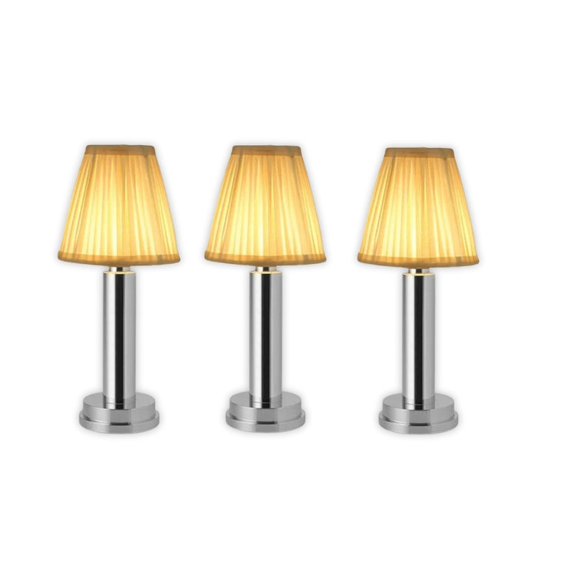 Trådløs Bordlampe med Dæmpbar Touch Kontrol og Stofskærm Elegant Ledningsfri Belysning til Ethvert Rum Belysning Tech Butik