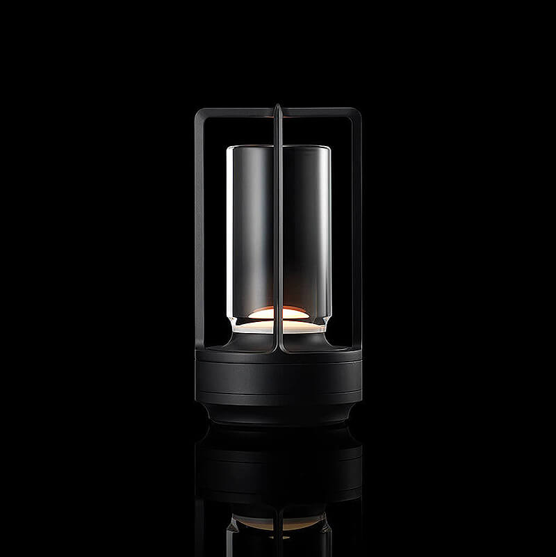 Trådløs bordlampe i krystalglas med touch dæmpning og bærbar elegance til indendørs og udendørs brug Belysning Tech Butik Sort