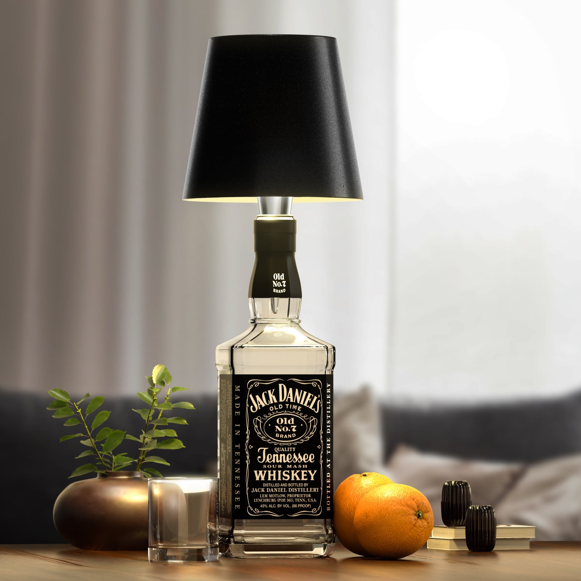 Trådløs Flaskelampe med Justerbar Lysstyrke – Elegant Lampe til Indendørs Brug Belysning Tech Butik