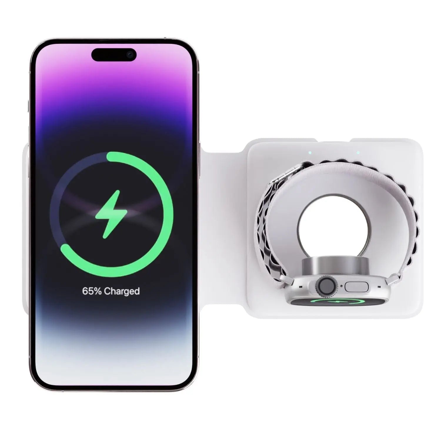 2-i-1 Trådløs Rejseoplader til Apple – Strøm hvor som helst, ubesværet Opladere Tech Butik