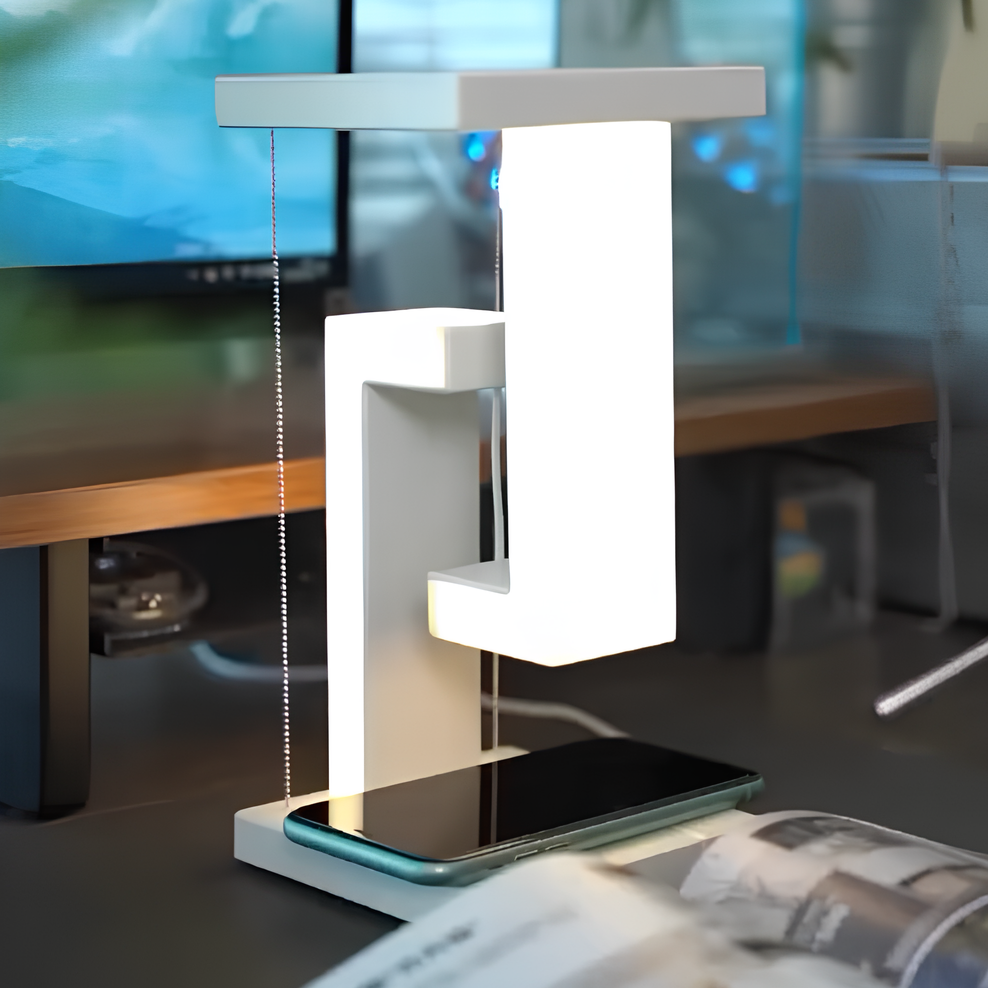 Trådløs Opladerlampe – Svævende Lys Møder Smart Opladning Bordlamper Tech Butik