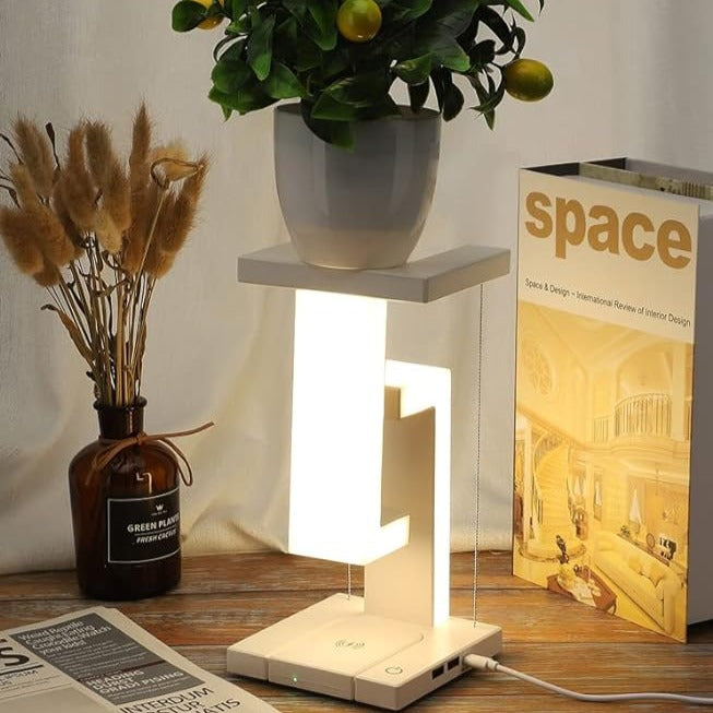 Trådløs Opladerlampe – Svævende Lys Møder Smart Opladning Bordlamper Tech Butik