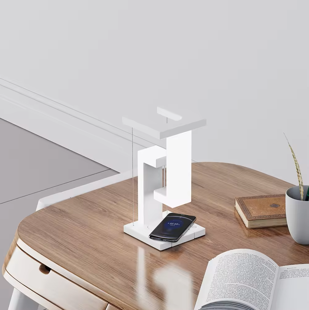 Trådløs Opladerlampe – Svævende Lys Møder Smart Opladning Bordlamper Tech Butik