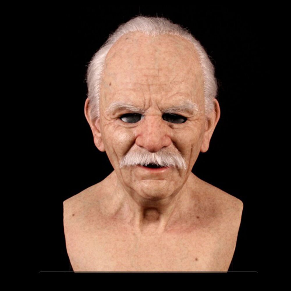 Aldret Maske – Uhyggelig, Realistisk Vintage Halloween-maske Masker Tech Butik F
