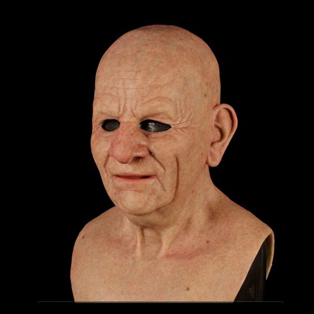 Aldret Maske – Uhyggelig, Realistisk Vintage Halloween-maske Masker Tech Butik G