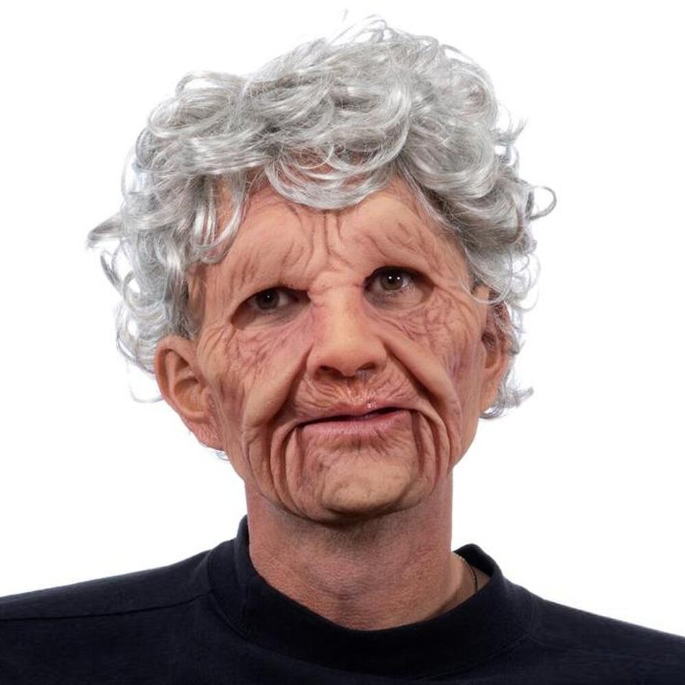 Aldret Maske – Uhyggelig, Realistisk Vintage Halloween-maske Masker Tech Butik K
