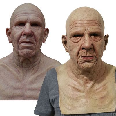 Aldret Maske – Uhyggelig, Realistisk Vintage Halloween-maske Masker Tech Butik