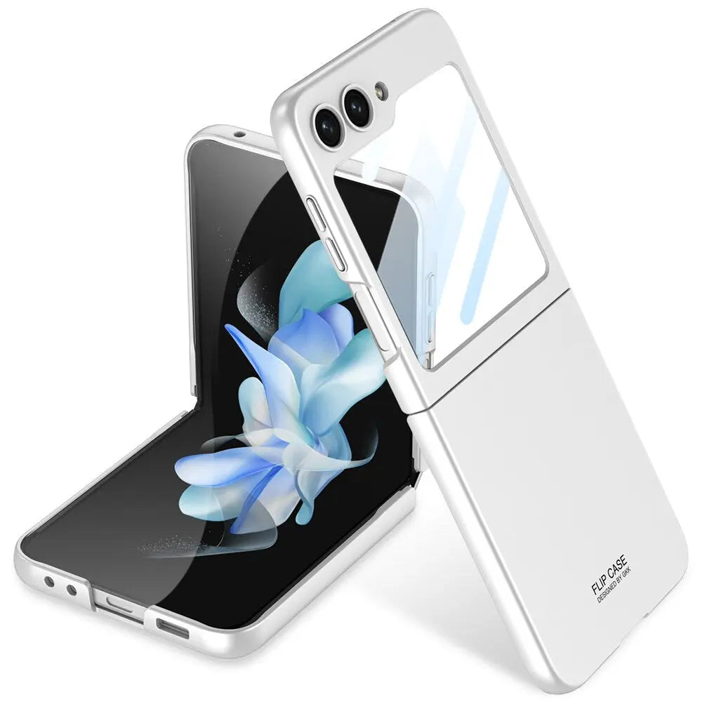 Ultra-Tyndt Mat Cover – Slank Beskyttelse til Samsung Galaxy Z Flip 5 Mobiltelefoncovers Tech Butik Til Galaxy Z Flip 5 Hvid