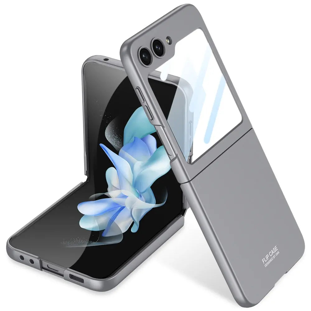 Ultra-Tyndt Mat Cover – Slank Beskyttelse til Samsung Galaxy Z Flip 5 Mobiltelefoncovers Tech Butik Til Galaxy Z Flip 5 Grå