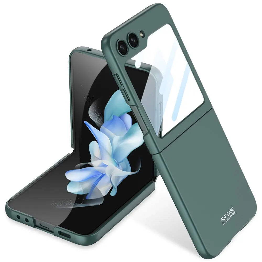 Ultra-Tyndt Mat Cover – Slank Beskyttelse til Samsung Galaxy Z Flip 5 Mobiltelefoncovers Tech Butik Til Galaxy Z Flip 5 Grøn