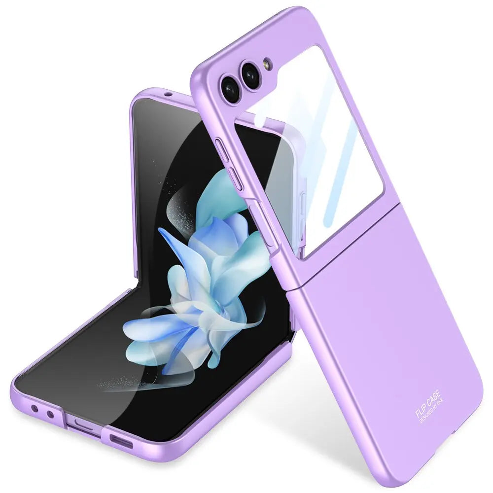 Ultra-Tyndt Mat Cover – Slank Beskyttelse til Samsung Galaxy Z Flip 5 Mobiltelefoncovers Tech Butik Til Galaxy Z Flip 5 Lilla