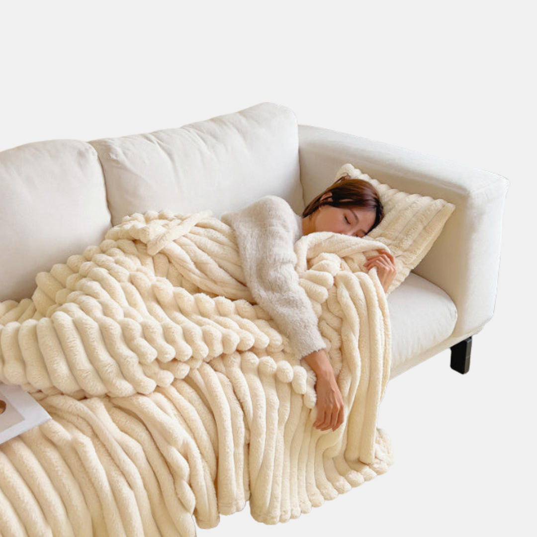 Ultrablødt Fluffy Fleecetæppe – Perfekt til Kolde Nætter Tæpper & Plaider Tech Butik Hvid 100x150 cm