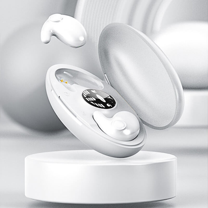 Ultralette Usynlige Bluetooth-Søvn Earbuds Hovedtelefoner Tech Butik Hvid