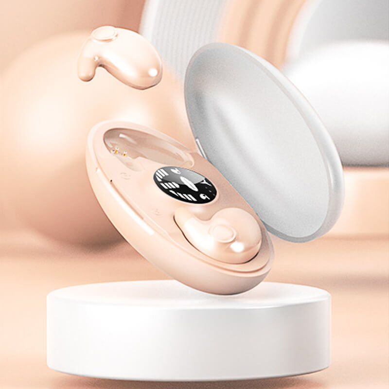 Ultralette Usynlige Bluetooth-Søvn Earbuds Hovedtelefoner Tech Butik Lyserød