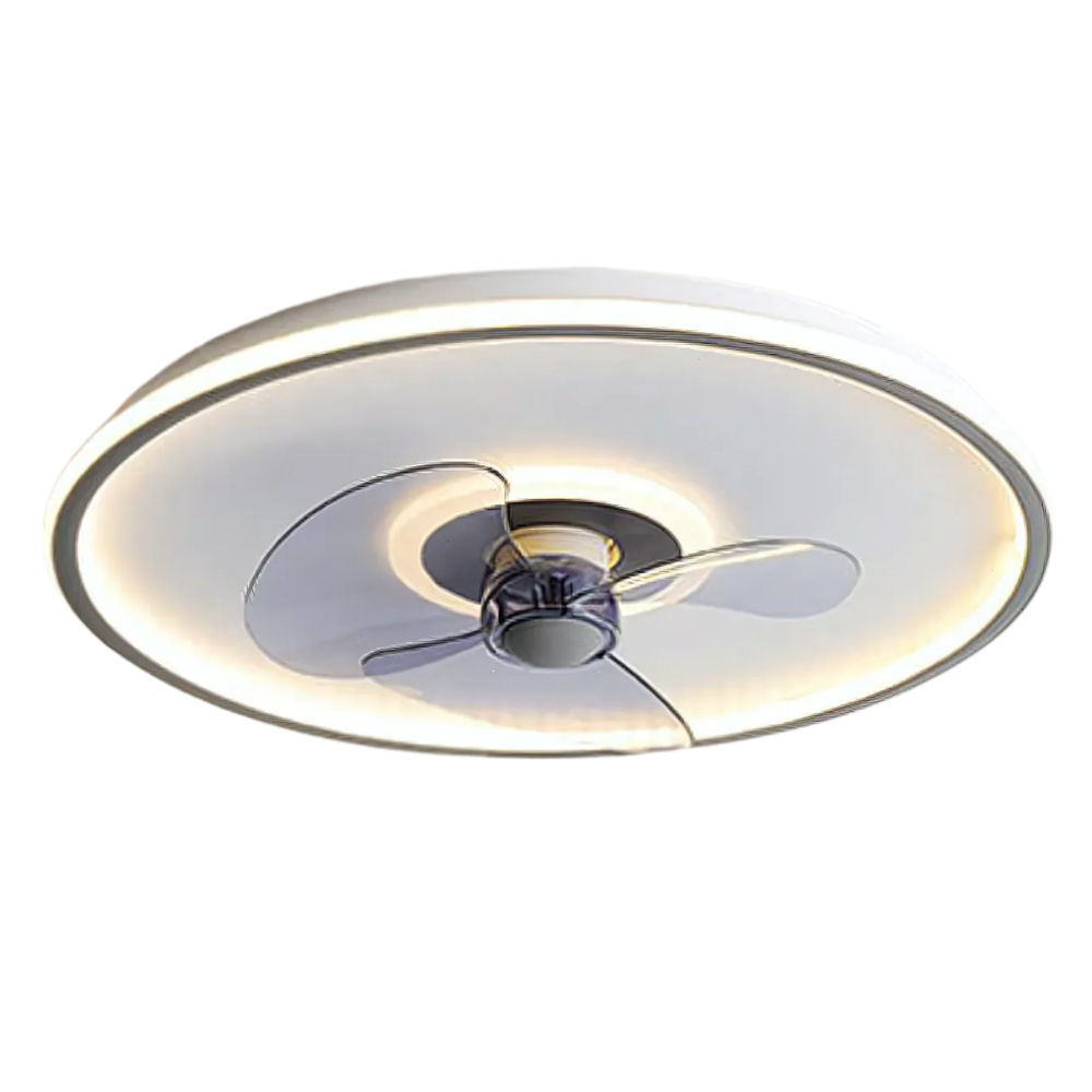 Ultratynd LED Loftventilator med Fjernbetjening Loftventilatorlampe Tech Butik Sort