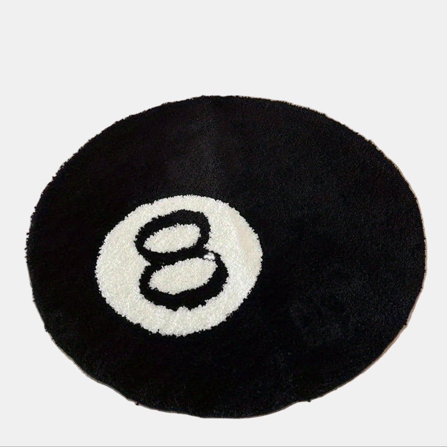 Unik 8-Ball Teppich til Indendørs og Udendørs Rum - Retro Design Tæppe Tech Butik 60X60 Cm