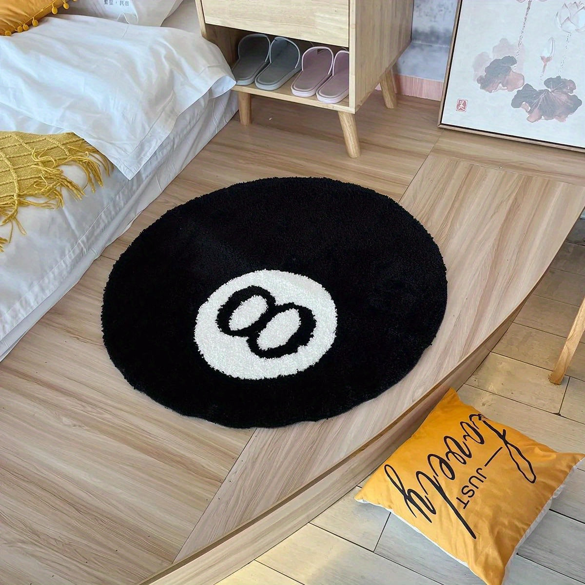 Unik 8-Ball Teppich til Indendørs og Udendørs Rum - Retro Design Tæppe Tech Butik