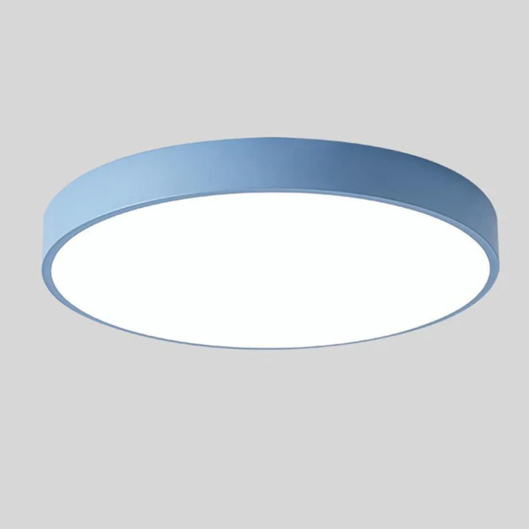 Unik stil træ LED-loftslampe Loftlamper Tech Butik Blå Dia 23cm Standard