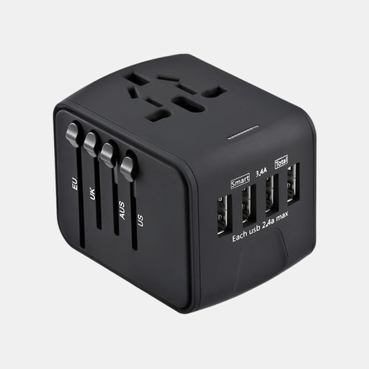 Universal Rejseadapter til Enkel Opladning Gadgets Tech Butik Sort