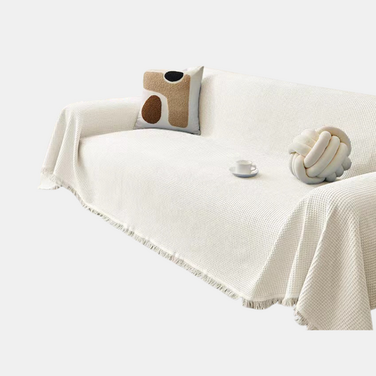 Åndbar Katoen Sofaovertræk - Holdbar Beskyttelse til Møbler Sofabetræk Tech Butik Hvid S 130cm x 180cm