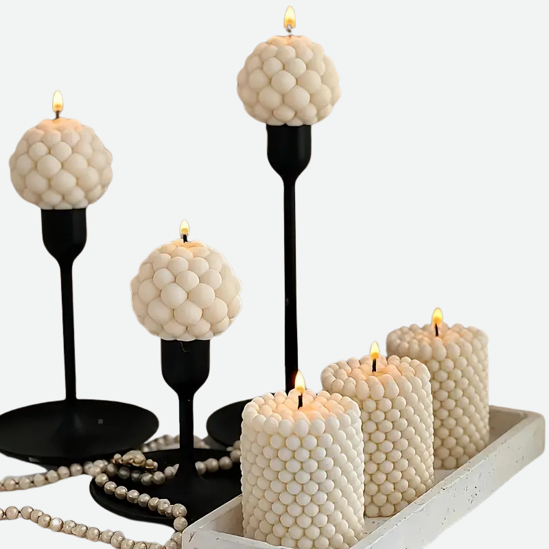 Kreativ Fleksibel Bobleform Stearinlys Form Lamp Tech Butik Fløde