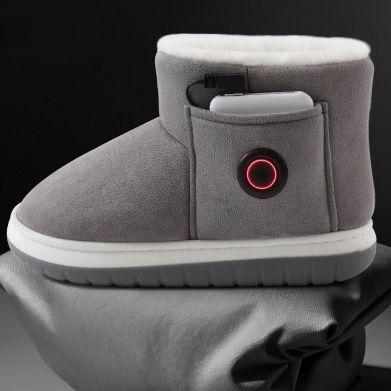 Opvarmede Sko til Vinter – Komfortable og Stilfulde til Indendørs og Udendørs Fodtøj Tech Butik Grå 36-37