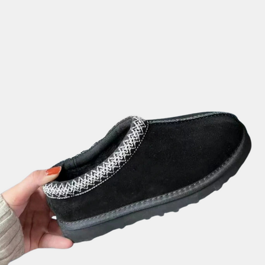 Sorte Ankelstøvler Dame med Pelsfoder – Ultra Mini Platform Vinterstøvler Kvinders Støvler Tech Butik Sort 36