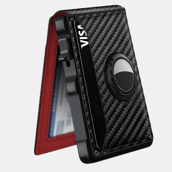 Luksuriøs Airtag Pung – Sikker og Stilfuld Tech Butik Kulstof