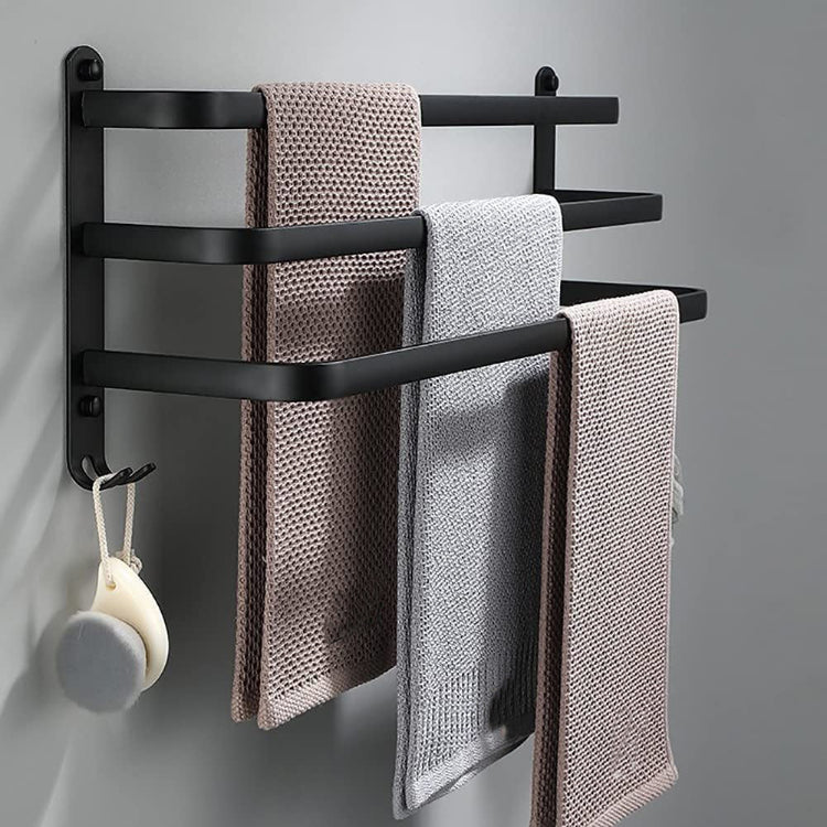 Væghængt Badeværelseshåndklædeholder med Flere Niveauer og Krog Stativ Tech Butik 3 Bar 40 Cm