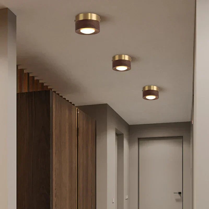 Valnød Plafondlampe med LED Belysning Loftslampe Tech Butik