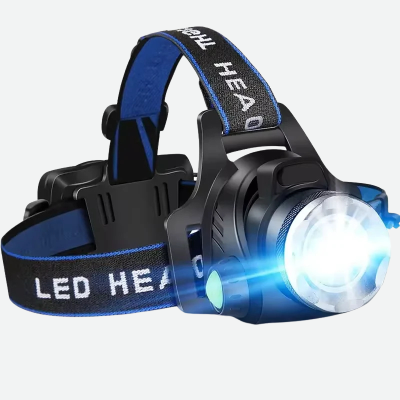 Vandtæt Zoom LED Pandelygte | Genopladelig & Kraftfuld Pandelampe Tech Butik