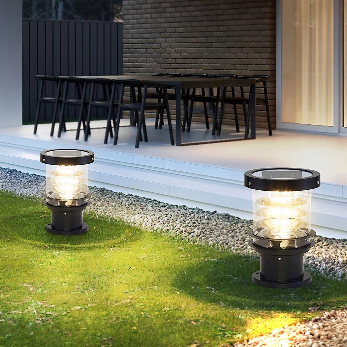 Vandtæt cylinderformet LED udendørslampe til have og terrasse Græsplænelampe Tech Butik