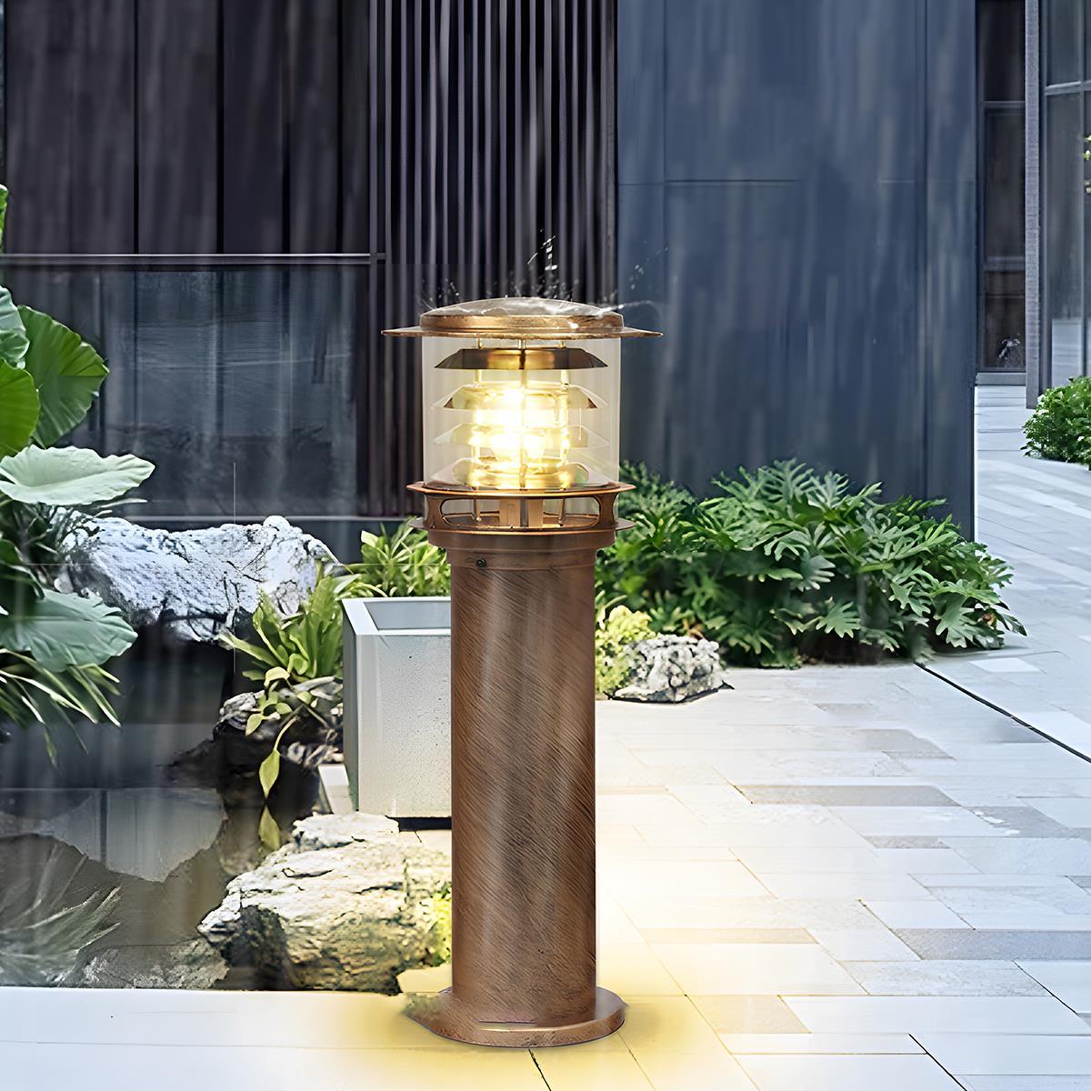 Vandtæt cylinderformet LED udendørslampe til have og terrasse Græsplænelampe Tech Butik