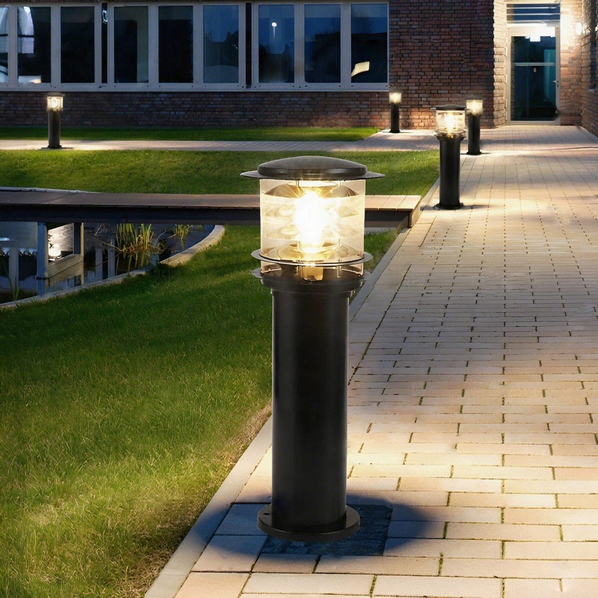 Vandtæt cylinderformet LED udendørslampe til have og terrasse Græsplænelampe Tech Butik