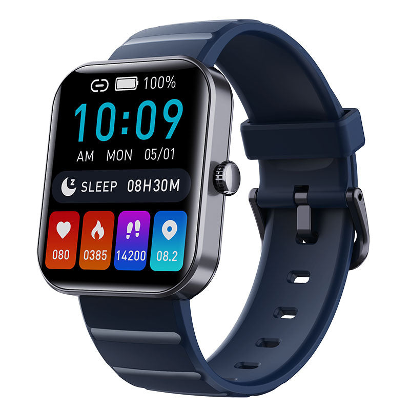 Vandtæt Smartwatch med Sundhedssporing Blodsukker Blodtryk og Søvnovervågning Smartwatches Tech Butik F21pro Blå