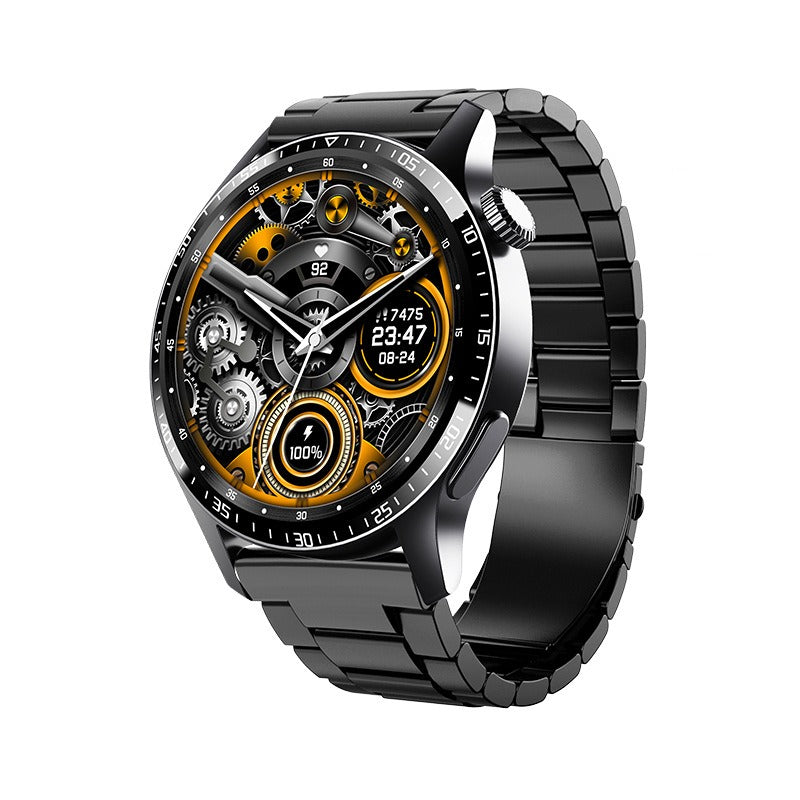 Vandtæt Smartwatch med Sundhedssporing Blodsukker Blodtryk og Søvnovervågning Smartwatches Tech Butik F207 Sortstål