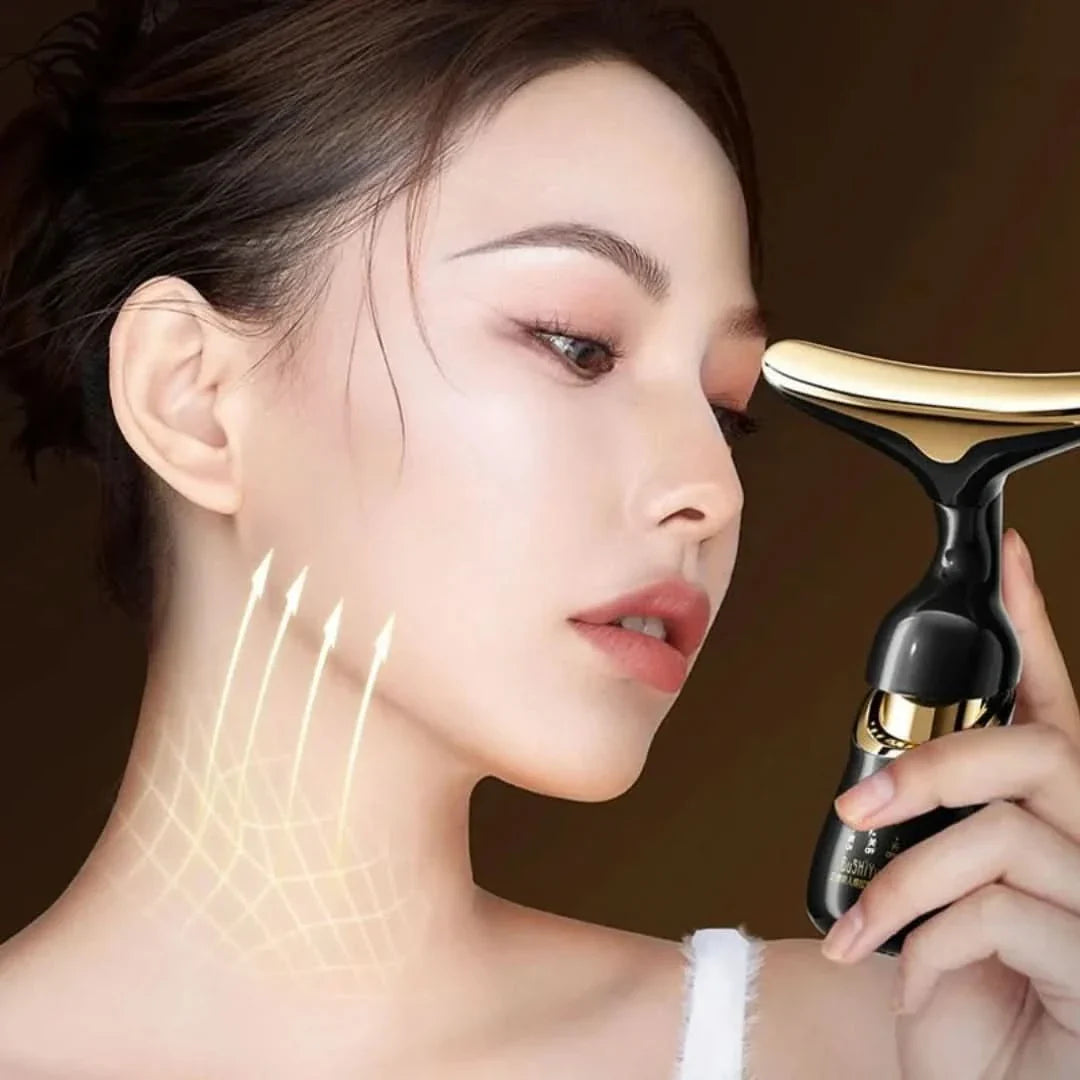 Vibrerende Ansigtsmassager med Mikrostrøm til Fast og Strålende Hud Skønhed Tech Butik