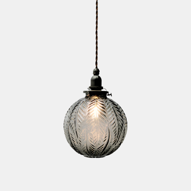 Vintage-inspireret Glas Pendel Lampe til Ambient Belysning Hængelamper Tech Butik Røggrå