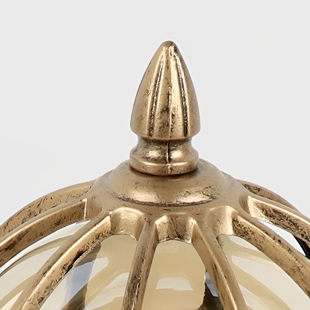 Vintage Udendørs Pullertlampe – Glasglobus Design Udendørs belysning Tech Butik