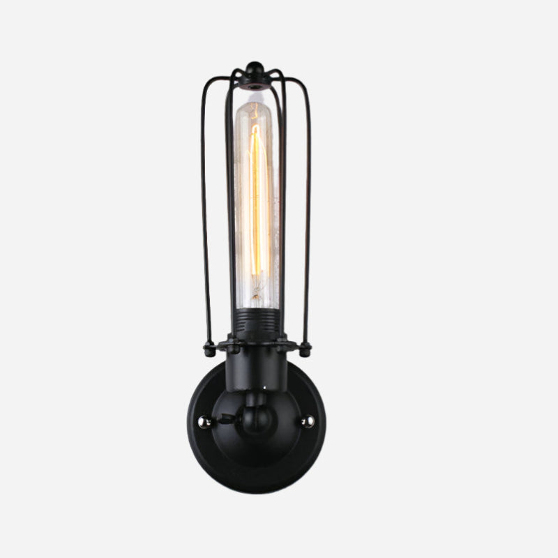 Vintage Væglampe til Stilfulde Rum Lamp Tech Butik Sort uden pære