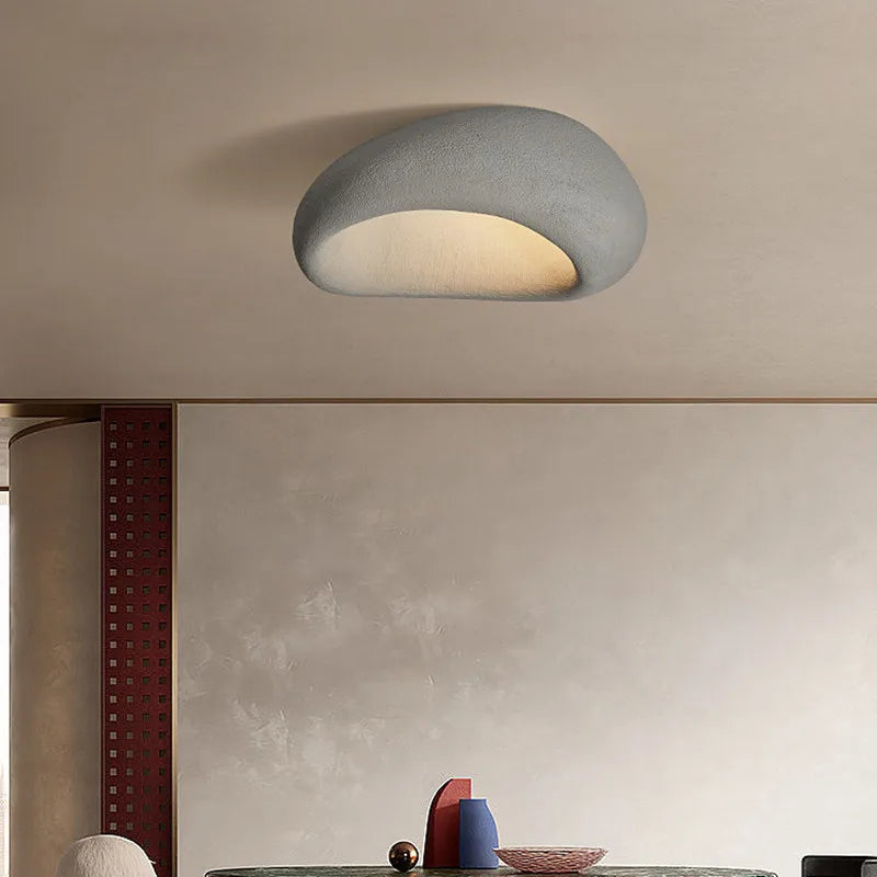 Wabi-Sabi Plafondlampe i Metal – Elegant Belysning til Hjemmet Loftlampe Tech Butik Mørk grå 3 Skiftende lys 45cm X 45cm